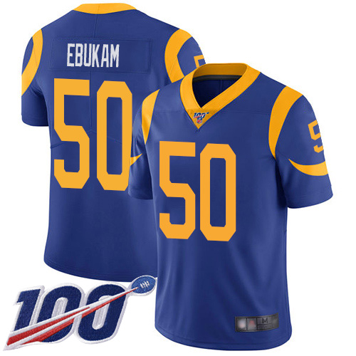 Los Angeles Rams Limited Royal Blue Men Samson Ebukam Alternate Jersey NFL Football #50 100th Season Vapor Untouchable